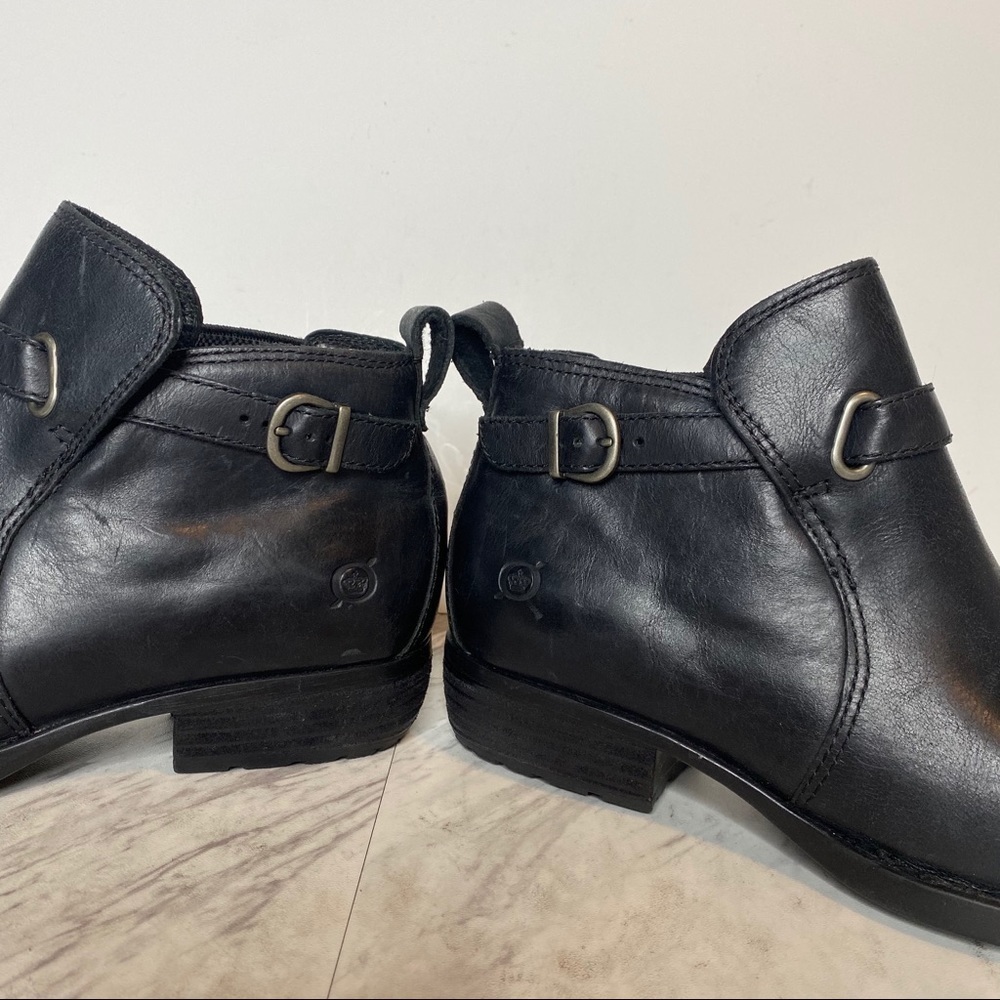 New! Born Tanaro Leather Chelsea Black Bootie 6M - Picture 7 of 14